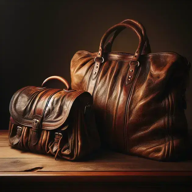 Revitalização De Bolsas De Couro Vegetal: Antes E Depois Do Craquelado Tratado